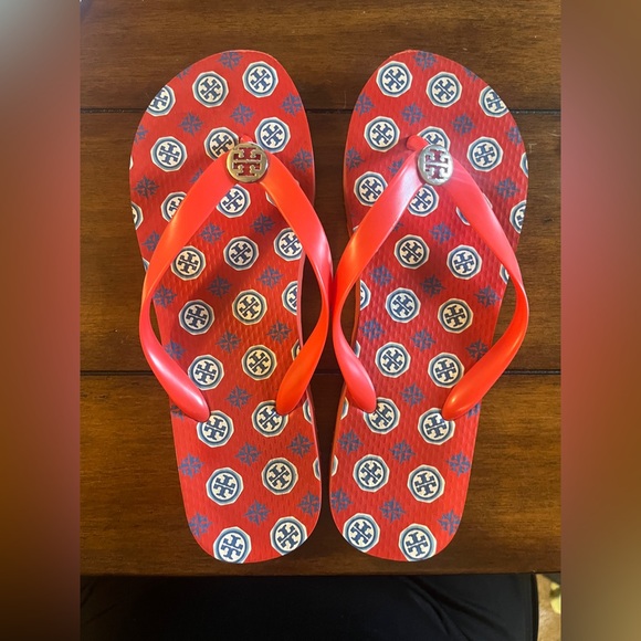 Tory Burch Shoes - TORY BURCH Red Flip Flops 8